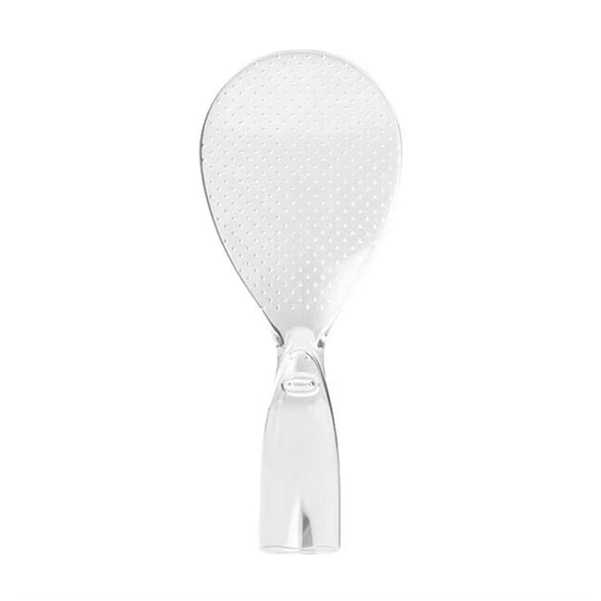 Cuillère à riz mignonne en plastique antiadhésive, transparente et colorée, ustensile de cuisine white