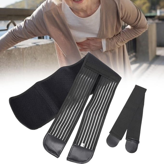 Ribborststeunbrace Ademend Bescherming van ontwrichte ribben Postoperatieve riem M black