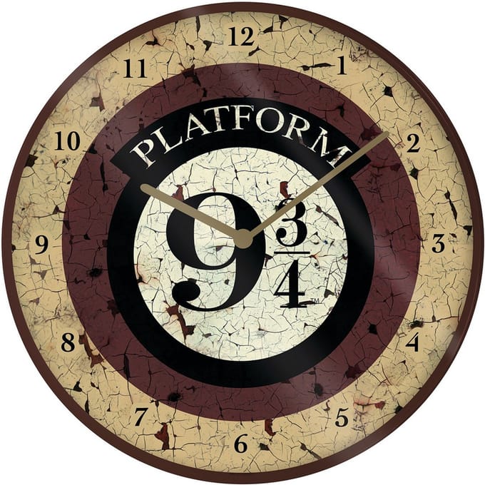 Harry Potter Platform 9 3/4 Wandklok (Crème/Bruin)
