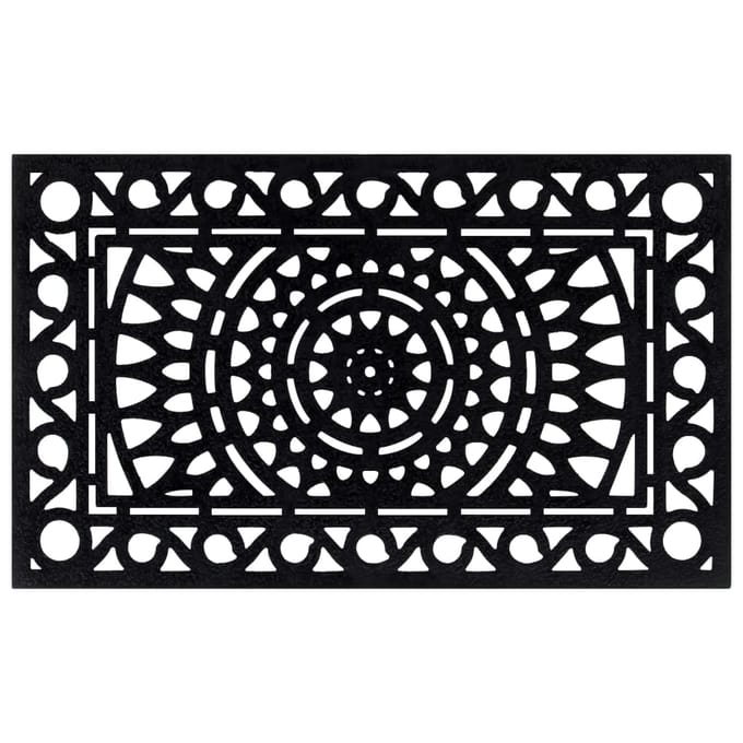 vidaXL - Deurmat - rechthoekig - 45x75 - cm - rubber