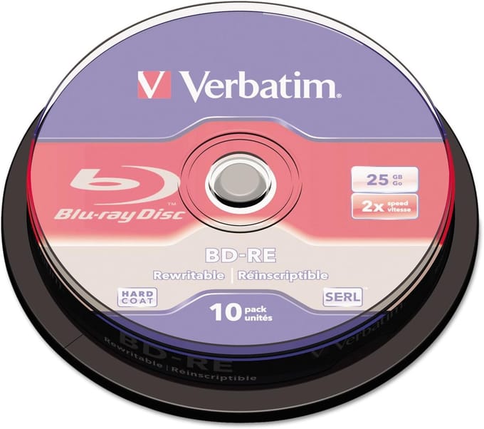 Herschrijfbare Schijven - Blu-Ray Media - Data Opslag - Beschermlaag - 25 GB Capaciteit - Zilver