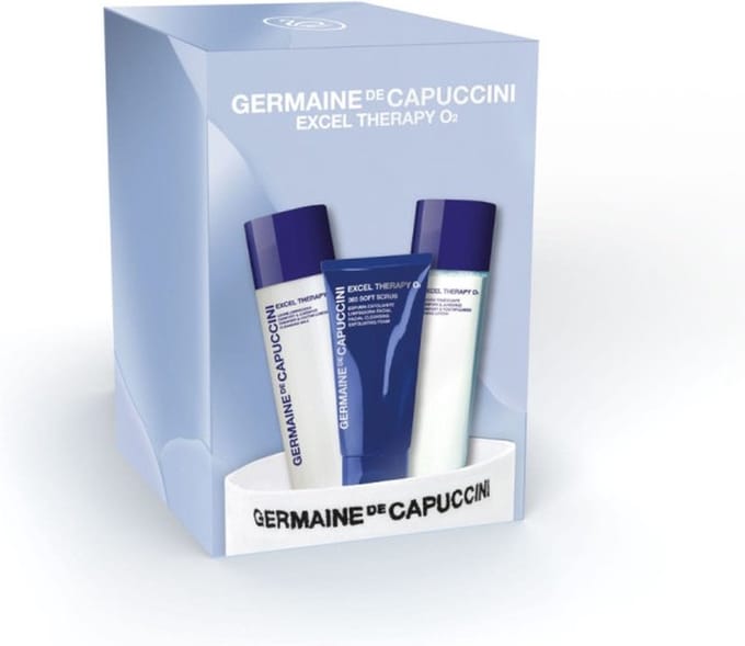 Germaine de Capuccini set reinigingsmelk, gezichtslotion en zachte scrub, set