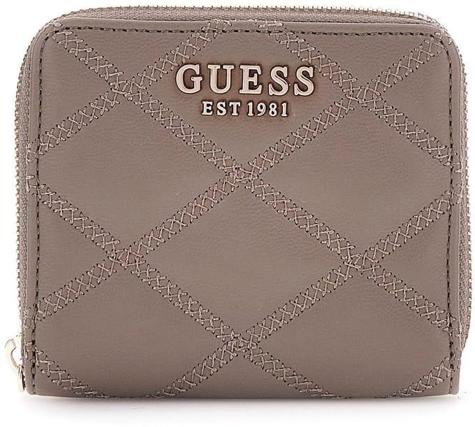 GUESS Portemonnee Tamsin Small Zip Around Wallet Dark Taupe Bruine