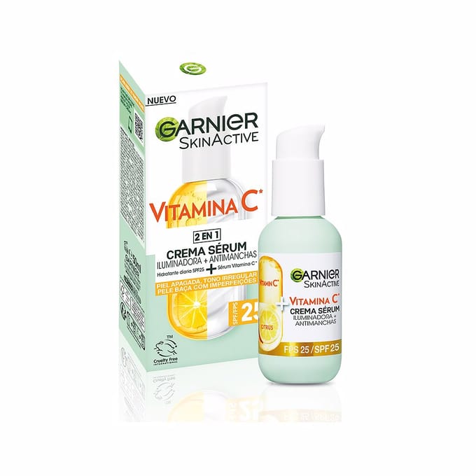 Crème + Serum Garnier Skinactive Spf 25 (50 ml)