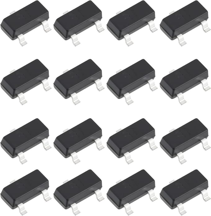 Signaaltransistor NPN - Transistor SOT-23 - Elektronische Projecten - Hoge Compatibiliteit - 50 stuks - Niet van toepassing