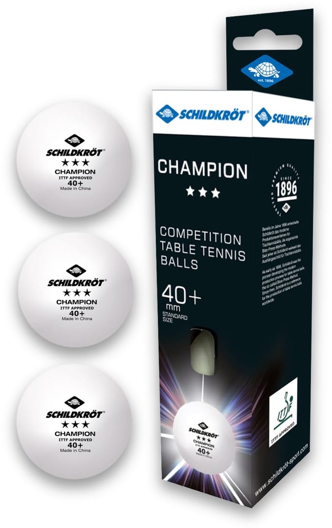 Donic Schildkrot Tafeltennisballen | wit | champion