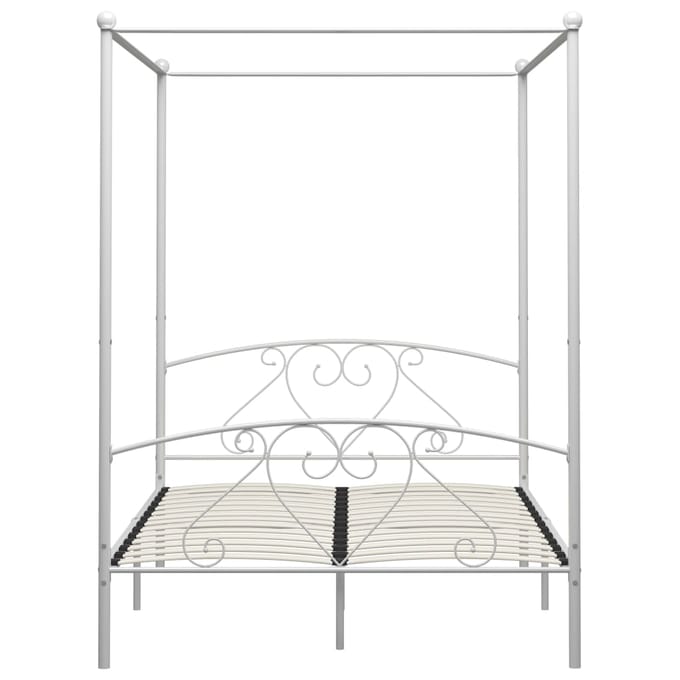 vidaXL - Hemelbedframe - metaal - wit - 140x200 - cm