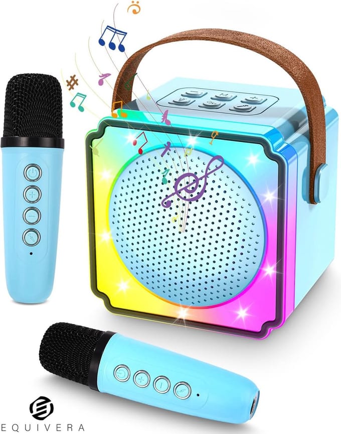 Equivera Karaoke Set Kinderen - 2 Microfoons - Karaoke Set Kinderen - Karaokeset - Set voor Karaoke