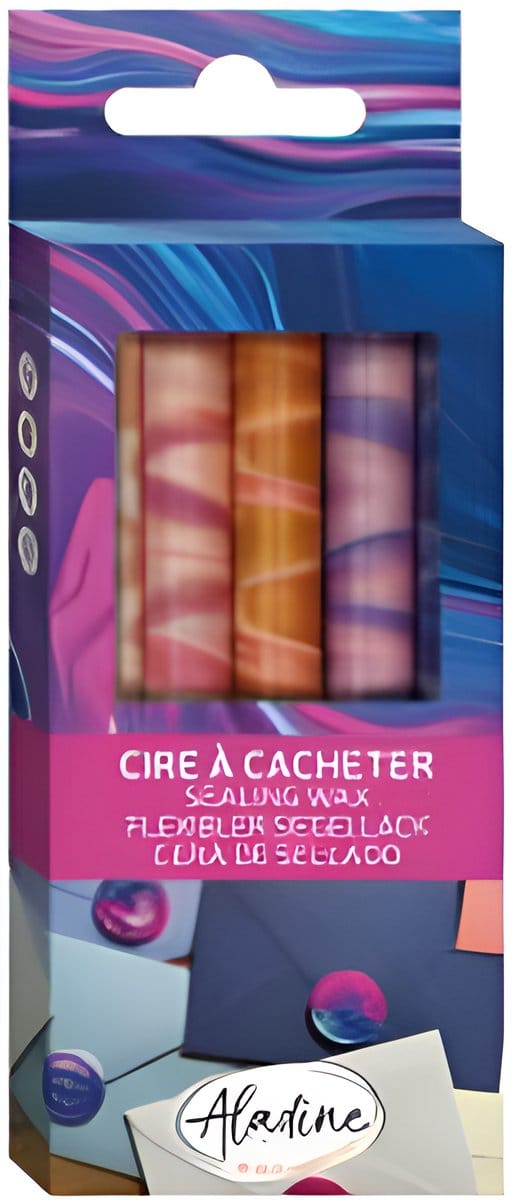 Aladine waxsticks marmer-effect 5 stuks creatieve hobby.