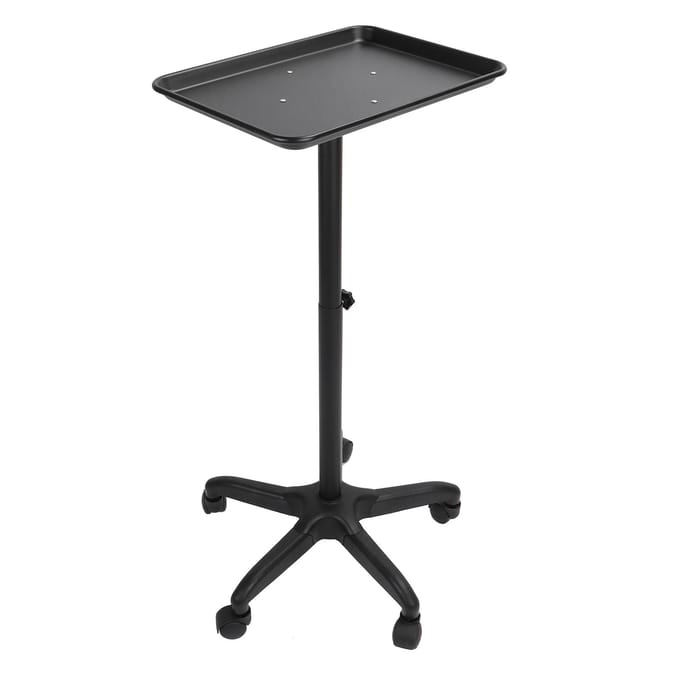 Aluminium Salon Trolley met Wielen Verstelbaar Eenvoudig te Monteren voor Kapper en Schoonheid gray