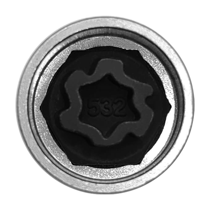 Volkswagen Security Master Vergrendelende Wielmoersleutel 524 Anti-diefstal Schroef Dopsleutel Gereedschap 532 zilver