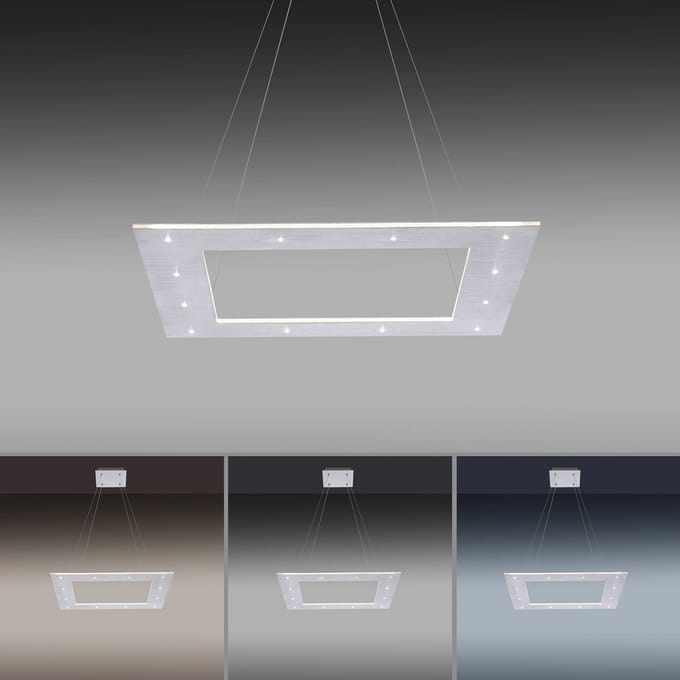 LED hanglamp PURE Cosmo, aluminium, 50 cm, CCT, afstandsbediening