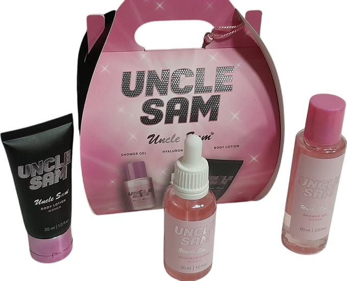 Uncle Sam verzorings Gift Set for Woman 3 delig in leuk doosje