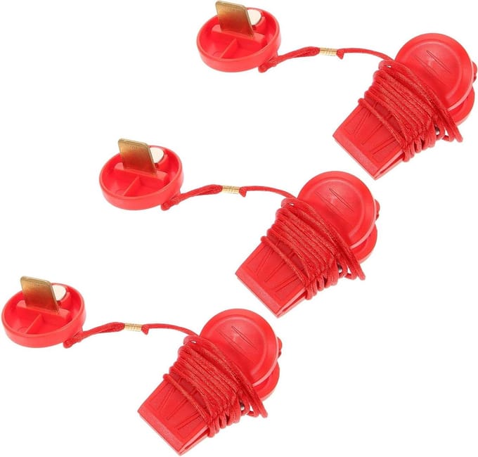 Loopband Sleutel - Noodstop Schakelaar - Fitness Veiligheid - Directe Stopfunctie - 3 Stuks - Rood