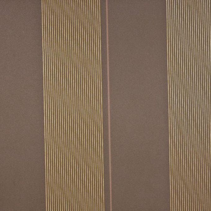 Dutch Wallcoverings - Vliesbehang streep bruin/goud