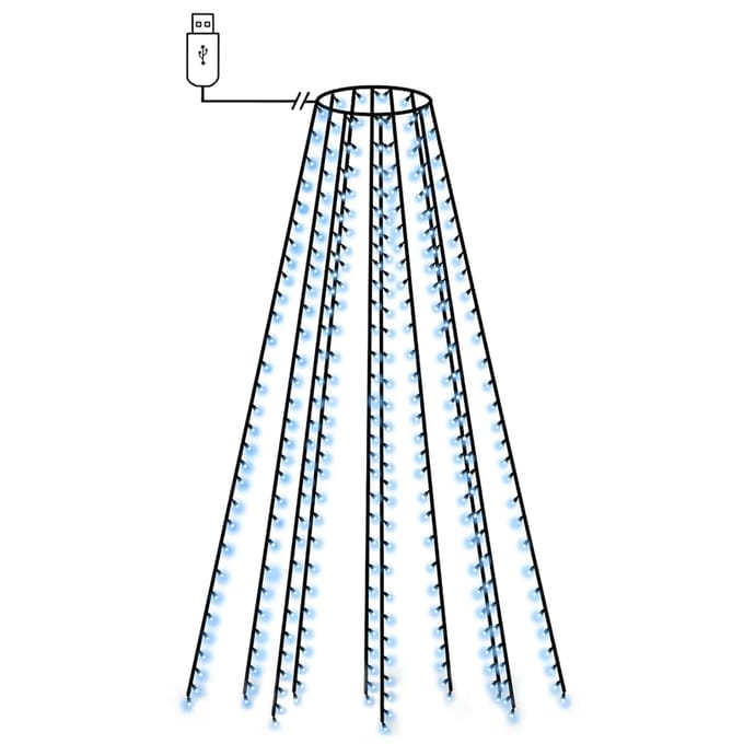 vidaXL Kerstboomverlichting met 300 LED's blauw net 300 cm