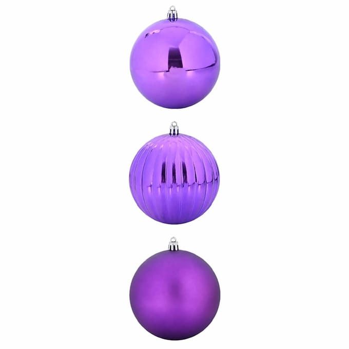 vidaXL - Kerstbal - Set - XXL - 3 - st - Lila - Ø - 25 - cm - Kunststof