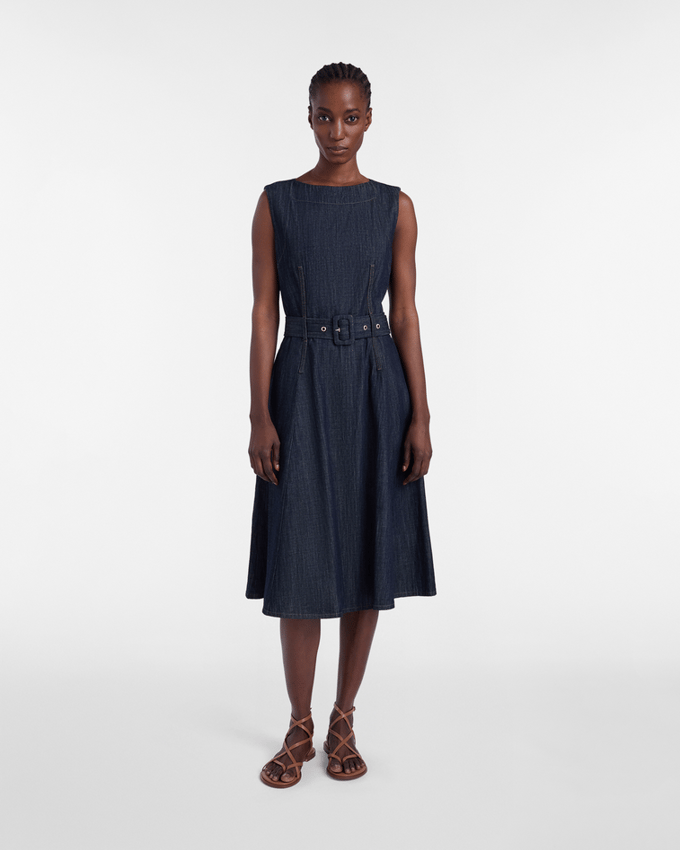 jurk in chambray vrouw