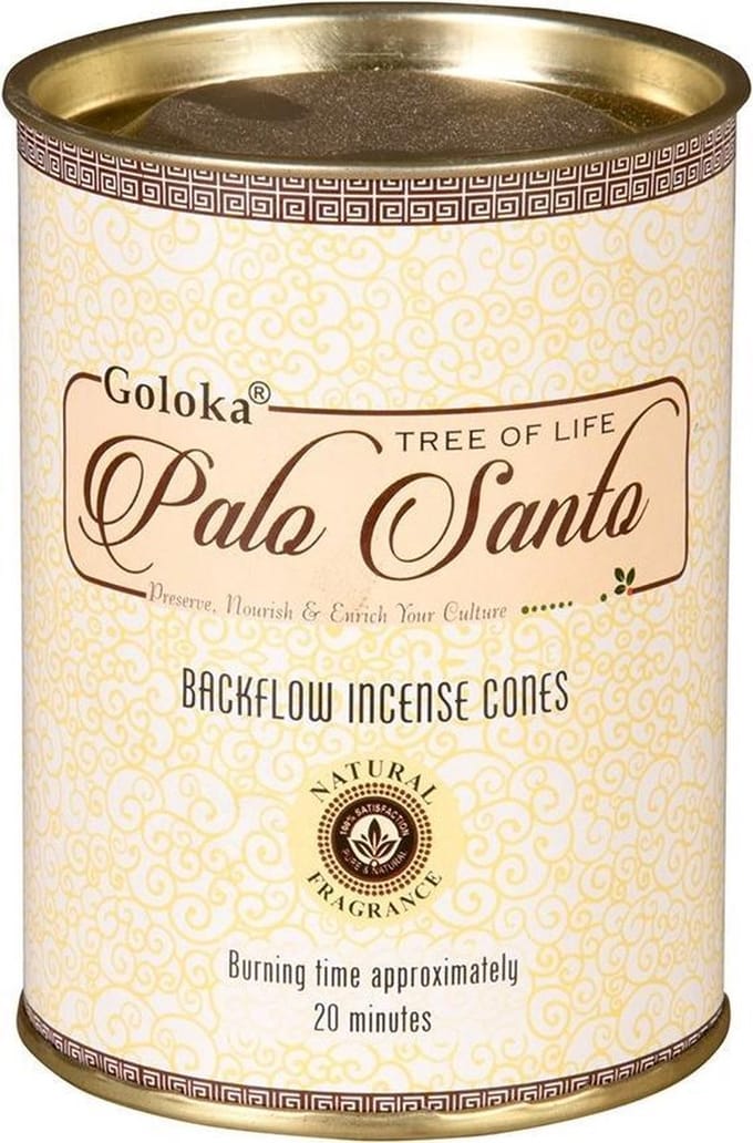 Goloka Palo Santo BackFlow wierook Cones (24 Incense cones)