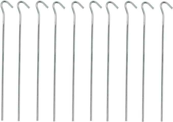 Pro Plus Tentharingen - 10x stuks - metaal - open oog - 25 cm - Rotspennen - grondpennen