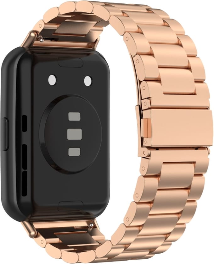 Stalen bandje - RVS - geschikt voor Huawei Fit 2 - rosegoud