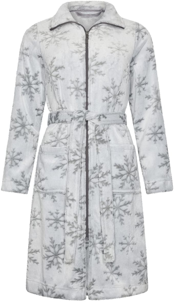 Rebelle - Badjas - Silver Frost - Fleece - Rits - Grijs - Maat M