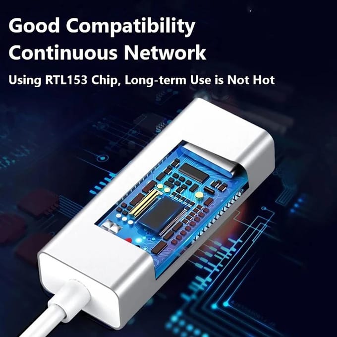 Adaptateur Ethernet USB Type C USB vers port LAN RJ45 Carte réseau 100 Mbps pour PC portable Plug and Play