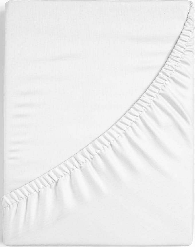 Egyptisch Percale Katoen - Split Topper Hoeslaken - Wit - 200x210 cm - Dreamers Den