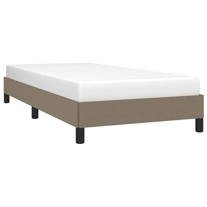 vidaXL - Bedframe - zonder - matras - 90x190 - cm - stof - taupe