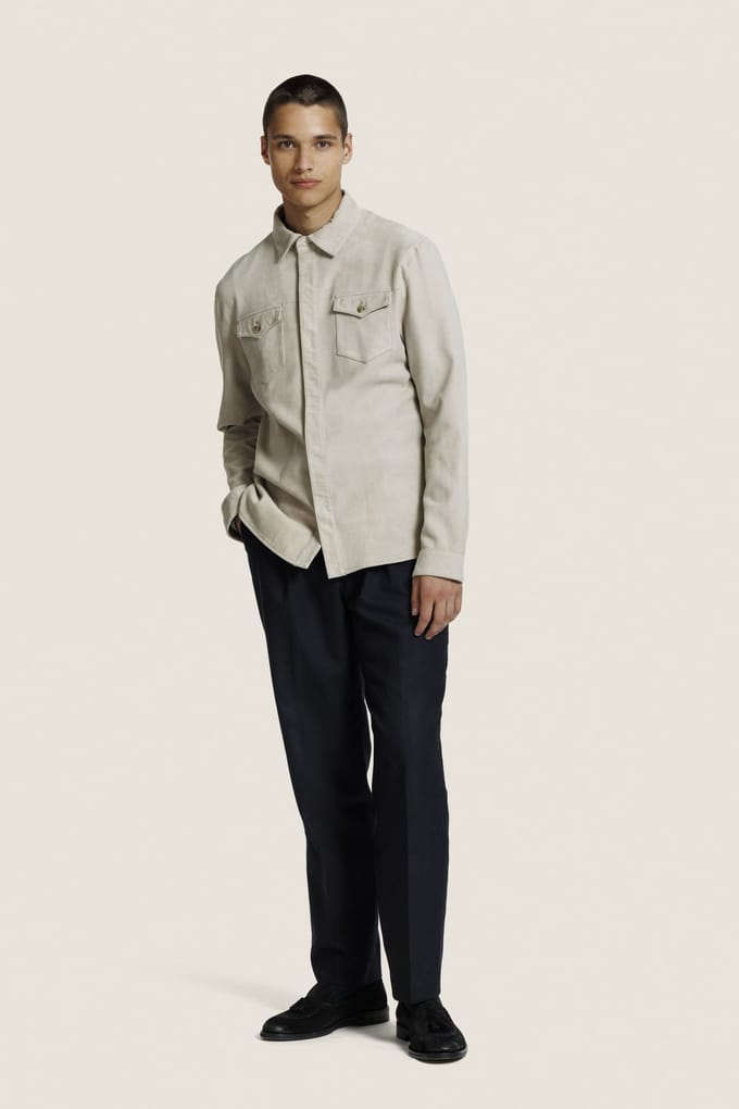 ALTER EGO Rocco Overshirt Taupe Größe: S | Casual hemden Outlet | Herren | Schwarz