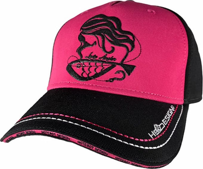 Hotspot Design Cap Lady Angler - Black/Pink - Pet - Zwart