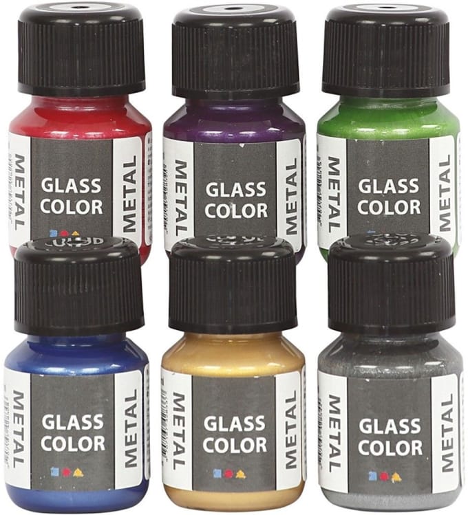 Glass Color Metal, 6x30 ml