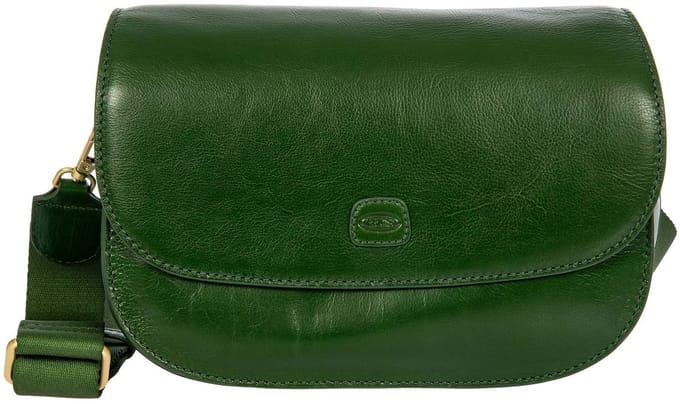 BRIC'S Leren schoudertas Volterra Messenger Bag Pine groen