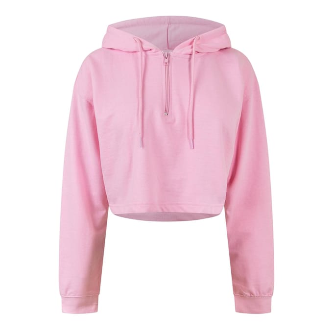 Miso Dames/Dames Crop Hoodie (Roze)