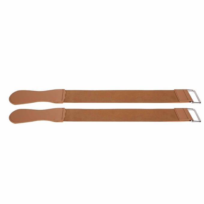 2 stks Scheermes Strop Dubbellaags Kapper Scheermes Slijpen Scheermessen Strop Riem brown