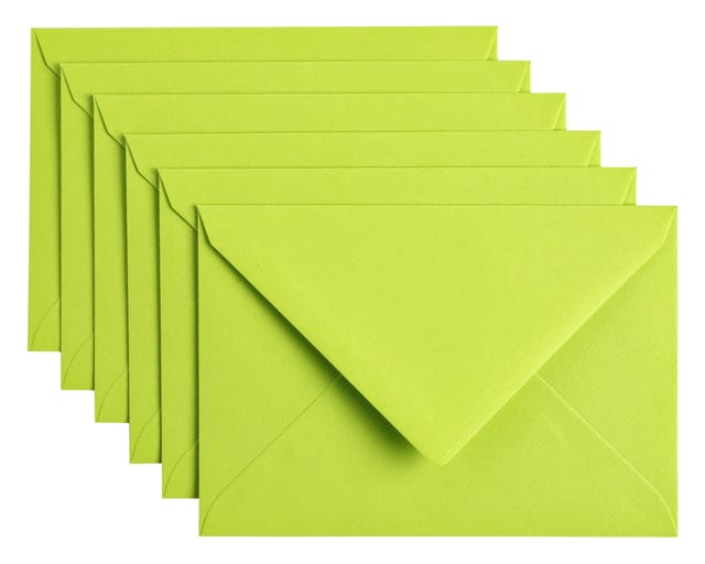Papicolor Envelop C6 appelgroen 105gr-CV 6 st 302967 - 114x162 mm