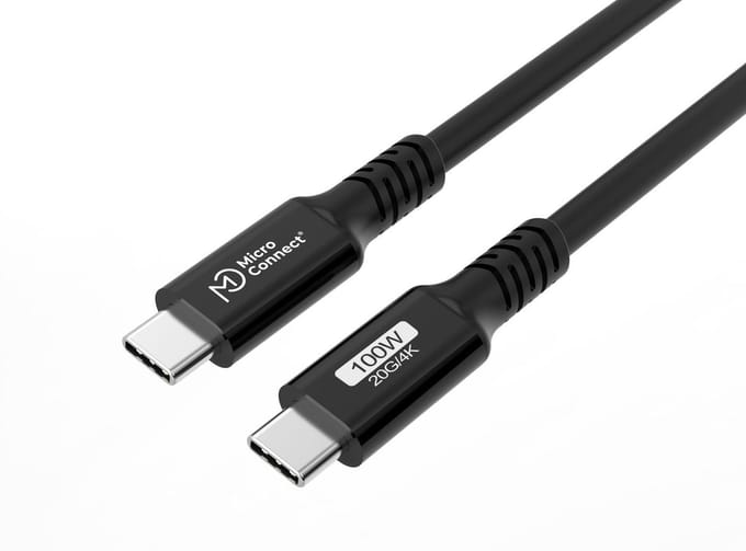 Microconnect USB3.2CC5 USB-kabel 5 m USB 3.2 Gen 2 (3.1 Gen 2) USB C Zwart