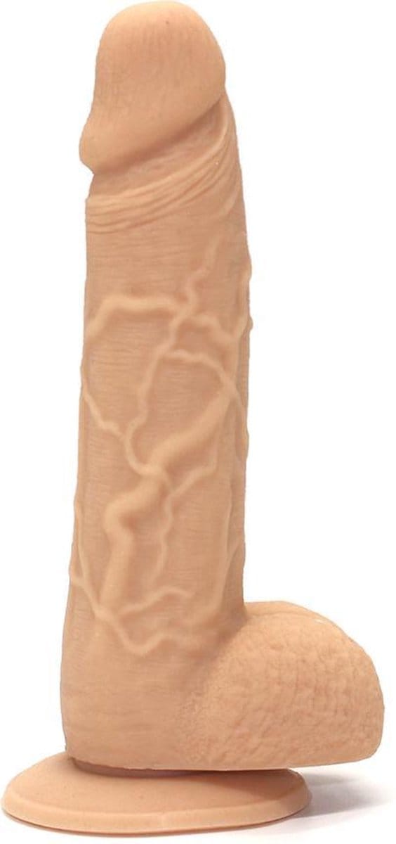 Deke Levensechte Dildo Met Zuignap - Beige - 22 cm - ideaal voor beginners