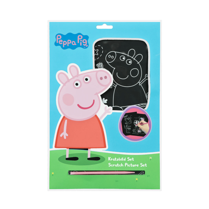 Undercover Peppa Pig kraskunst set - creatieve krasplaatjes voor kinderen.