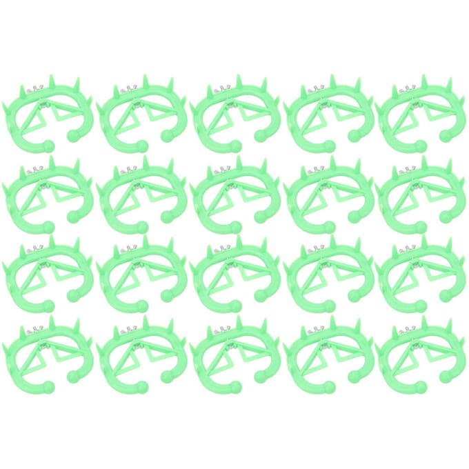 20 Pièces Sevreur de Veau Efficace Plastique Confortable Préventeur de Succion de Lait de Veau Anneau de Nez pour Bovins green