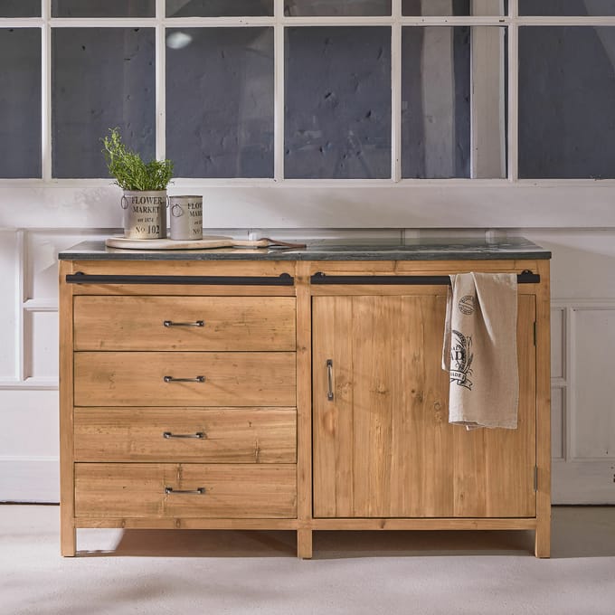 LOBERON Keukenkast Sunnybrook bruin/grijs
