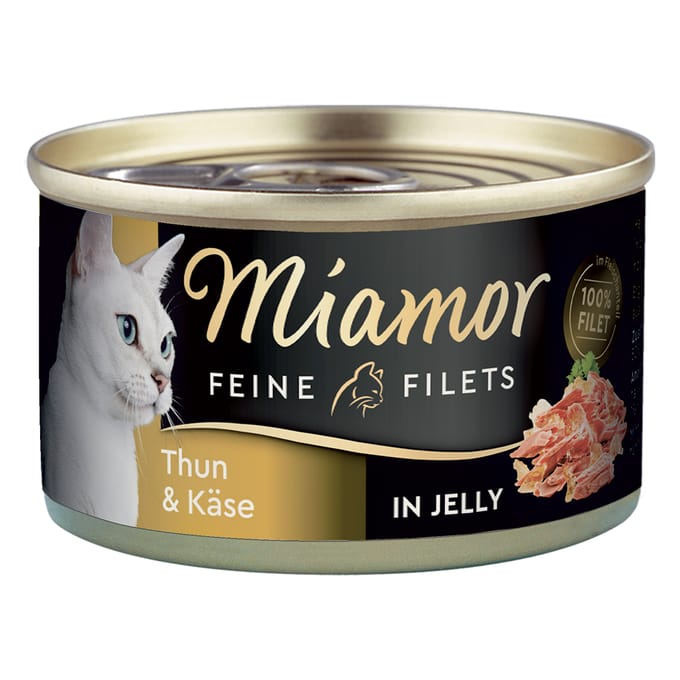 Miamor - Fijne filets blik 24x100g - Tonijn & kaas