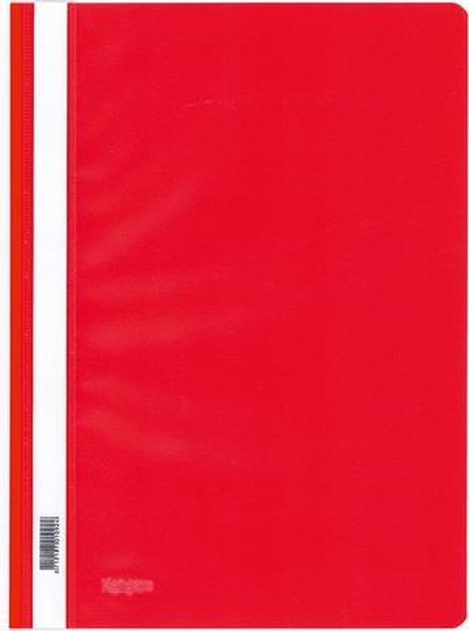 Kangaro snelhechtermap - A4 - PP - rood - krimp á 25 stuks - K-22036