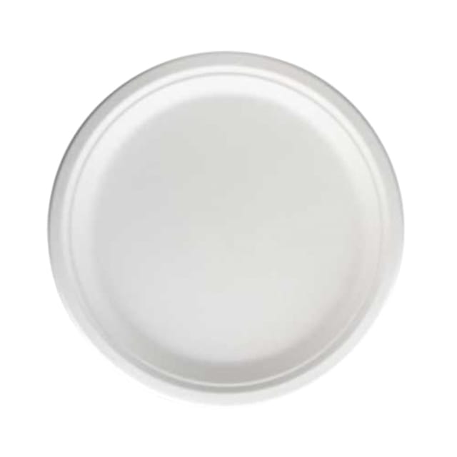 Bord IEZZY 260mm 1vaks suikerriet PFAS-vrij wit 50 stuks