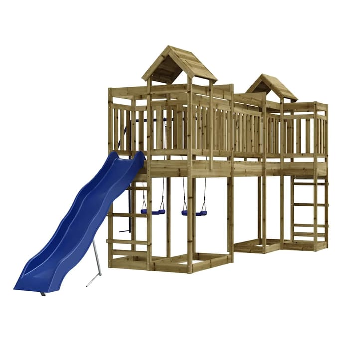 Vidaxl Aire de Jeux pour Jardin, Bois de Pin Imprégné