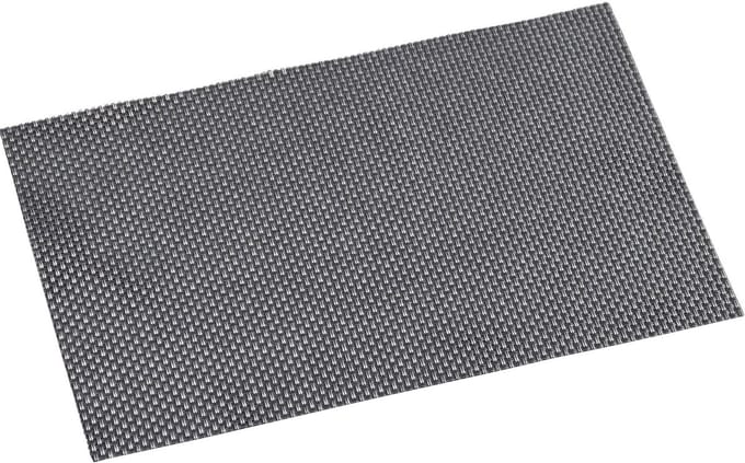 Placemat - zilverkleurig - 6x stuks - geweven - rechthoekig - 29 x 43 cm