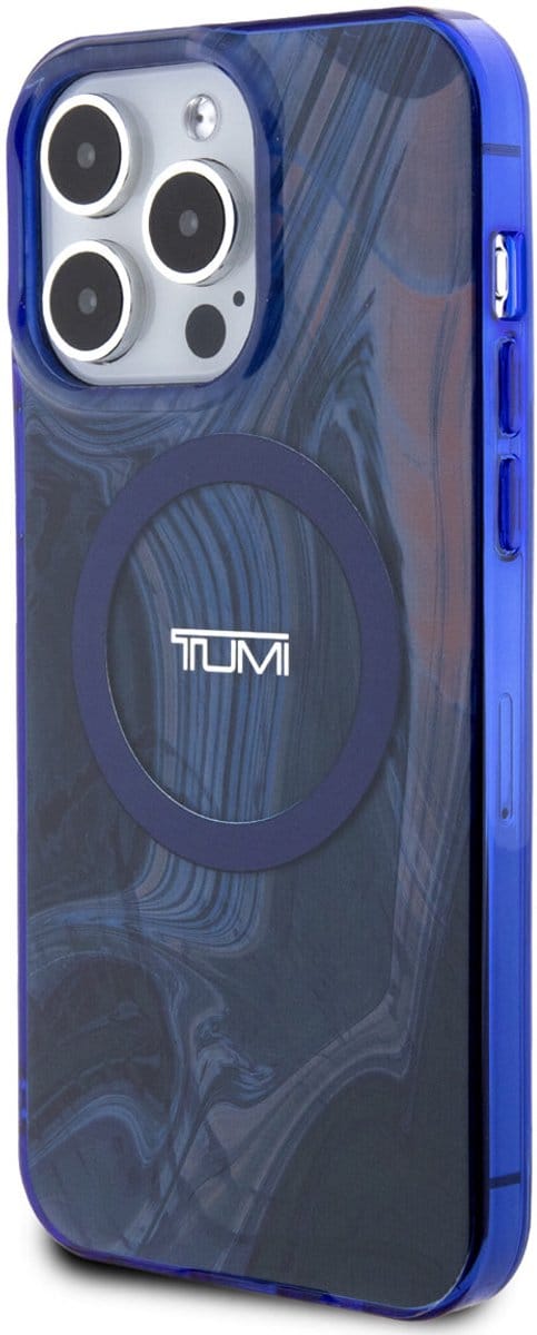 Tumi iPhone 15 Pro Back cover case - Magsafe - Double Layer - Liquid Print - Blue