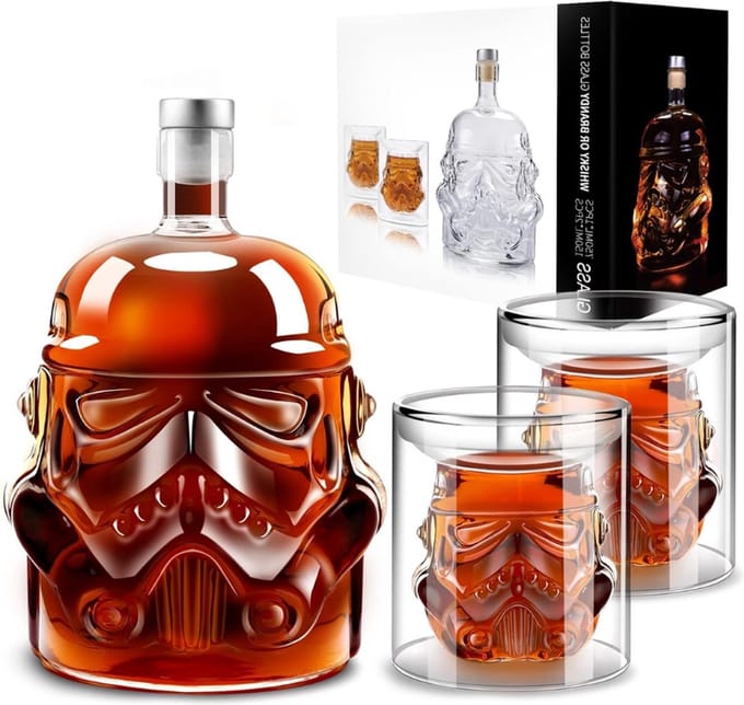 Thuys – Whisky Decanter Set – Met 2 150ml Glazen Whisky Karaf – Voor Brandy Scotch Wodka Geschenken