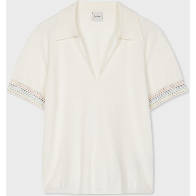 Paul Smith Knitted Ss Top Ivory Taglia: XL | Maglioni a maglia Outlet | Donna | Bianco