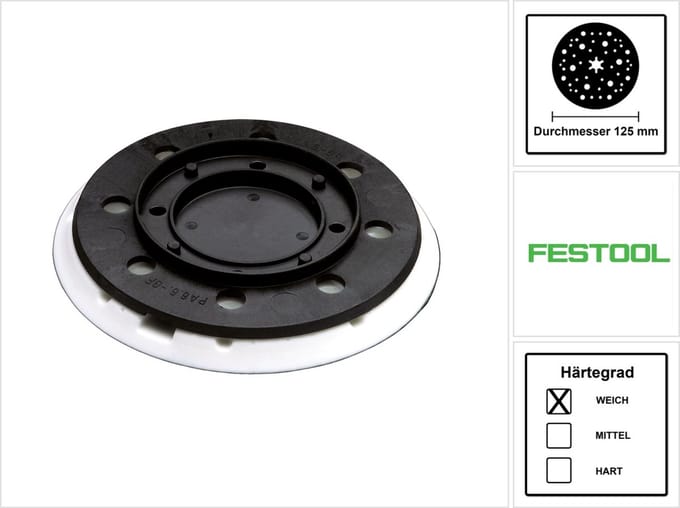 Festool 492282 SCHUURSCHIJF ST-STF 125/8-M4-J ZWART Diameter 125 mm